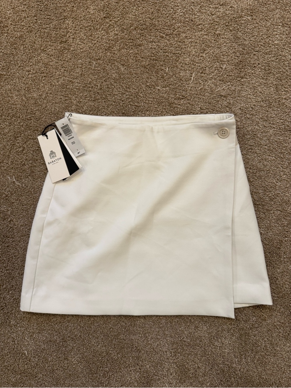 Aritzia White Wrap Mini Skirt